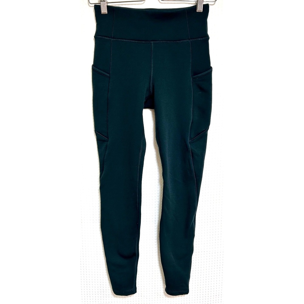 Athleta Legging Size XS Cypress Altitude Edge Stash Tight Fleece Lined b4